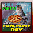 A Funny Pizza Party Day Card For You.