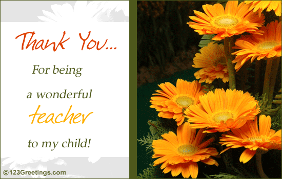 A Wonderful Teacher... Free Teacher Day eCards, Greeting Cards ...