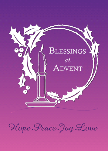 Advent Blessings Wreath And Candle.