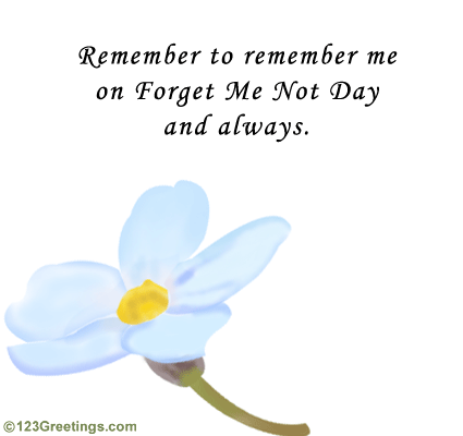 Forget Me Not Day Wish...