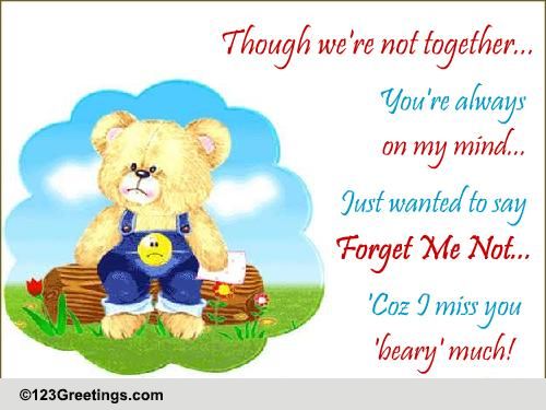You're Always On My Mind... Free Forget Me Not Day eCards | 123 Greetings
