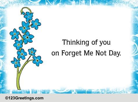 Forget Me Not Day Promise... Free Forget Me Not Day eCards | 123 Greetings