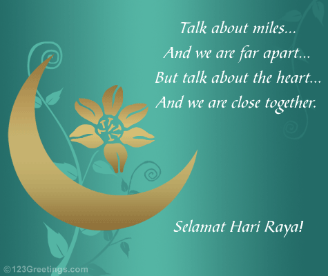 A Heartfelt Hari Raya Wish... Free Hari Raya eCards, Greeting Cards