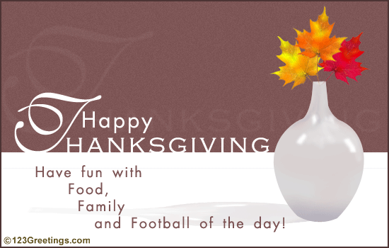 happy thanksgiving football family