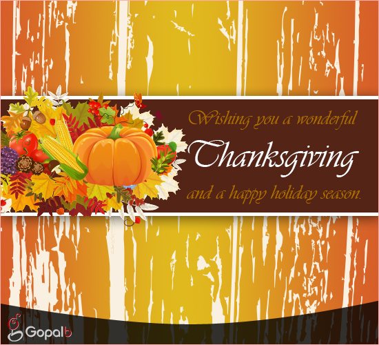 Thanksgiving day wishes to manager