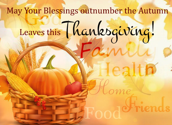 Thanksgiving Blessings!