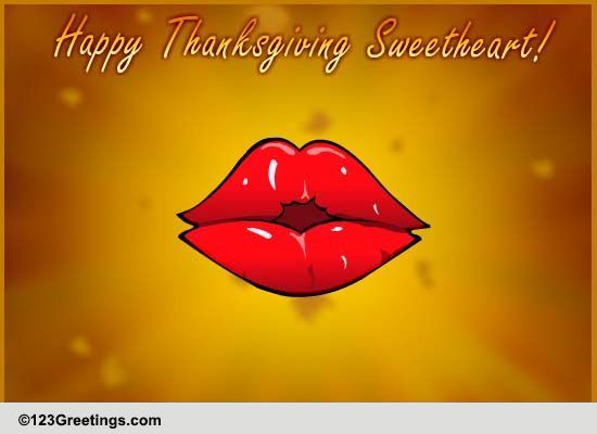 Thanksgiving Kiss! Free Love eCards, Greeting Cards | 123 Greetings