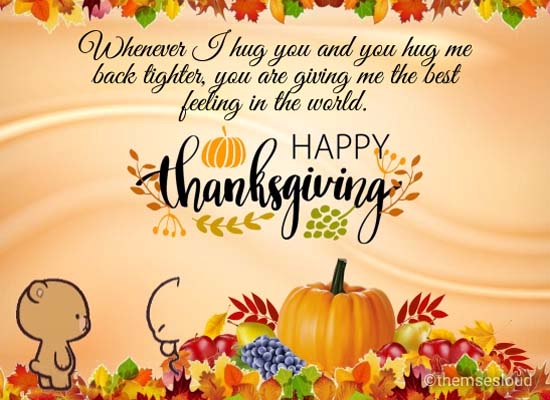 Thanksgiving Hugs To You&hellip; Free Love eCards, Greeting Cards | 123 Greetings