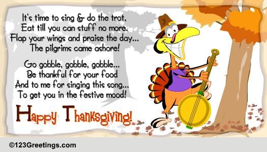 Go Gobble Gobble On Thanksgiving! Free Turkey Fun ECards, Greeting ...