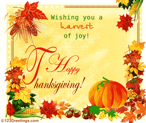 Blessings & Happiness On Thanksgiving! Free Happy Thanksgiving eCards | 123  Greetings