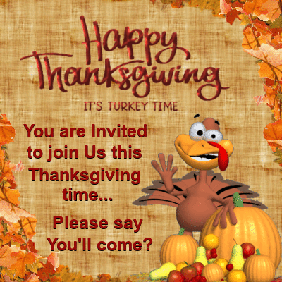 invitation thanksgiving hi turkey happy wishes card customize ecard send thanks 123greetings