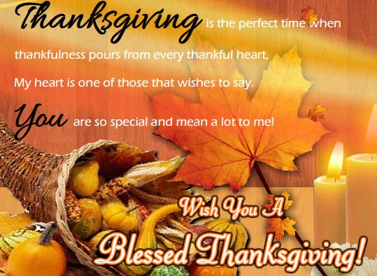 You Mean A Lot To Me! Free Happy Thanksgiving eCards