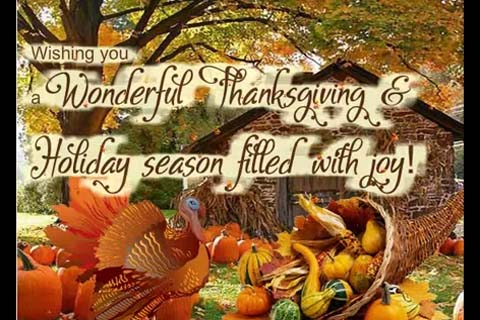 Thanksgiving &amp; Holiday Season Wishes! Free Happy Thanksgiving eCards | 123 Greetings