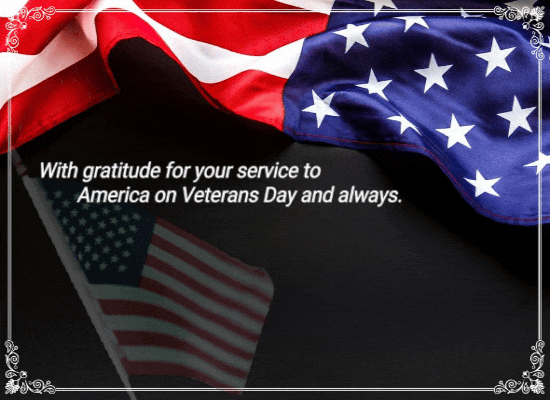 With Gratitude For Your Service.