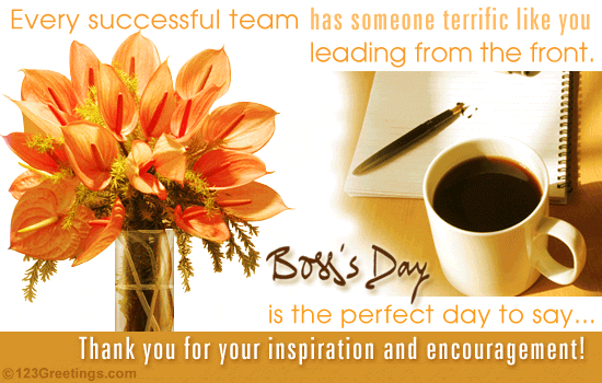 For A Terrific Boss... Free Happy Boss's Day eCards, Greeting Cards