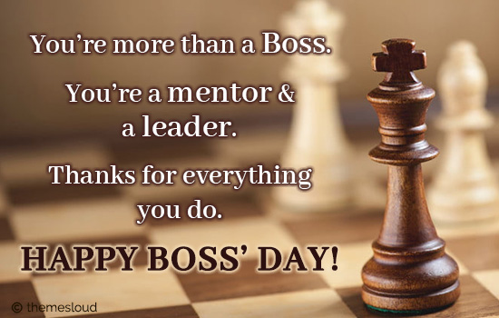 You’Re More Than A Boss. Thank You!