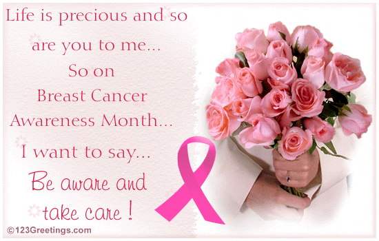 Life Is Precious. Free Breast Cancer Awareness Month eCards | 123 Greetings