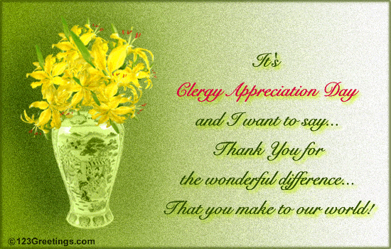 Thank A Clergy... Free Clergy Appreciation Day eCards, Greeting Cards