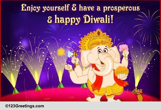 Diwali Fun With Ganesha! Free Fun eCards, Greeting Cards | 123 Greetings