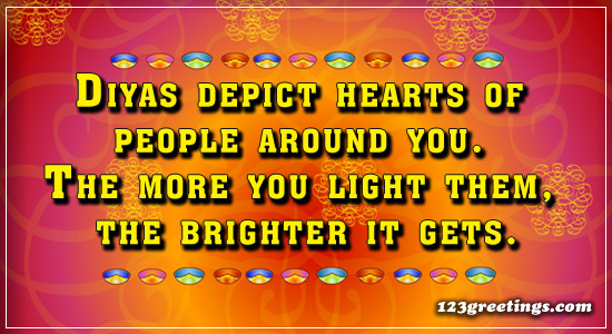 Diyas Depict The Hearts Of...