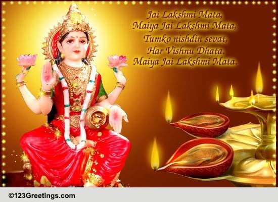 Jai Lakshmi Mata! Free Religious Blessings eCards, Greeting Cards | 123  Greetings