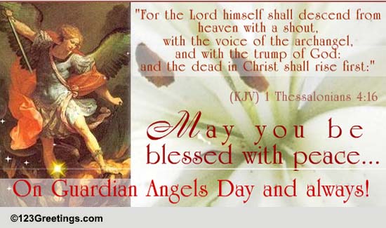 Happy Guardian Angels Day Free Guardian Angels Day Ecards 123 Greetings