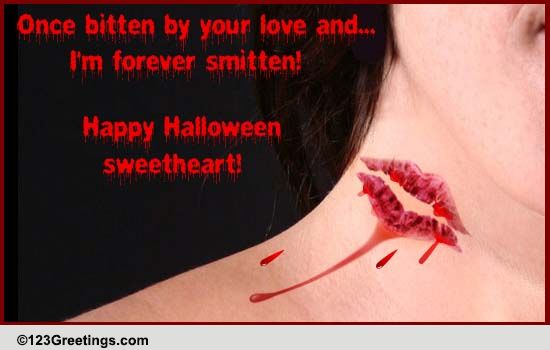 Halloween Love Bites! Free Bewitched Lovers eCards, Greeting Cards