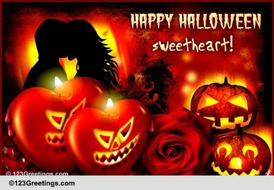 Haunting Halloween Love Free Bewitched Lovers Ecards Greeting Cards 123 Greetings 3860