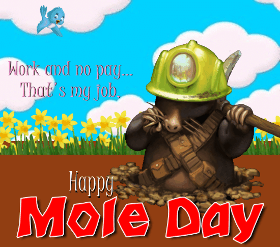 A Mole Day Card For You.