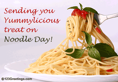 Happy Noodle Day.