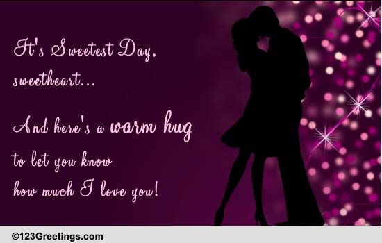 Kiss And Hug Your Sweetheart Free Hugs And Kisses Ecards 123 Greetings