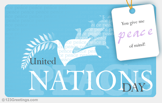 Peace Of Mind On United Nations Day.