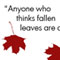 Fallen Leaves Autumn Quote.