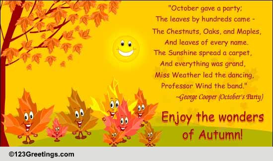 Autumn Poem... Free Magic of Autumn eCards, Greeting Cards | 123 Greetings