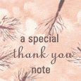 A Special Thank You Note...