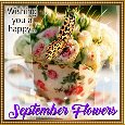 A Happy September Flowers Card.