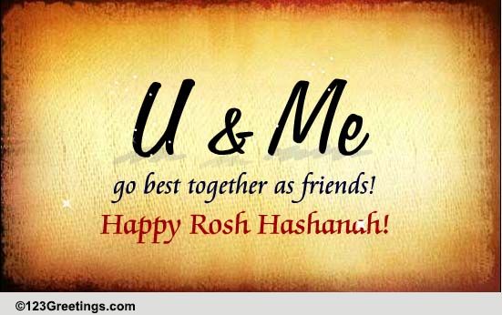U, Me & Rosh Hashanah! Free Friends eCards, Greeting Cards