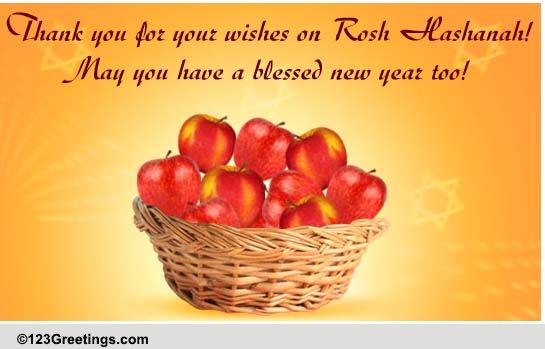 Rosh Hashanah Thank You Wishes! Free Thank You eCards, Greeting Cards