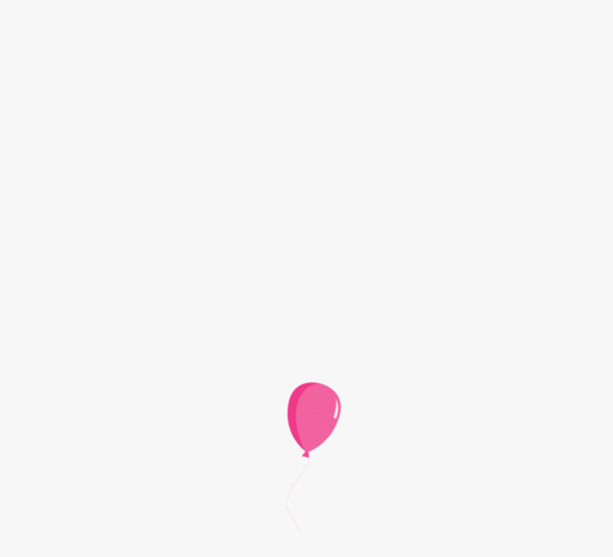 It’s A Girl. Animated Pink Balloon!