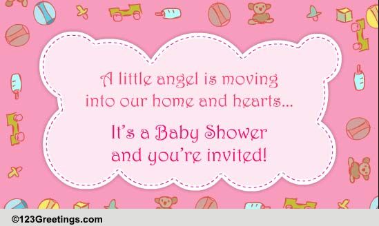 It's A Baby Shower Invite. Free Family Occasions Ecards, Greeting Cards 