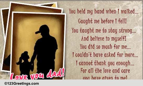 Daughter To Father&hellip; Free For Your Dad eCards, Greeting Cards | 123