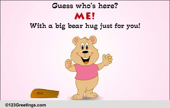 A Bear Hug For You. Free Sister eCards, Greeting Cards | 123 Greetings