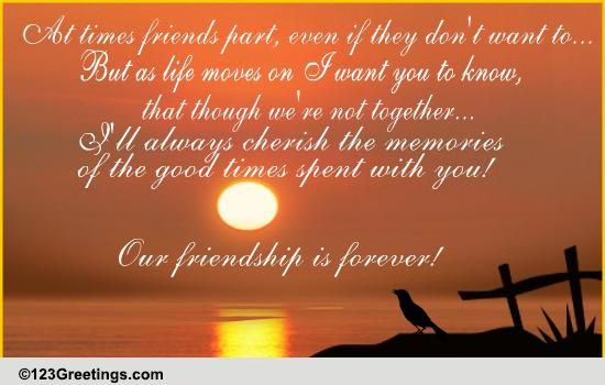 At Times Friends Part... Free Quotes & Poetry eCards, Greeting Cards