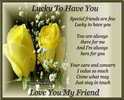 Love You My Friend. Free Special Friends eCards, Greeting Cards | 123