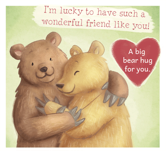 Greeting Cards & Invitations Home & Garden Friendship Card ~ Hug