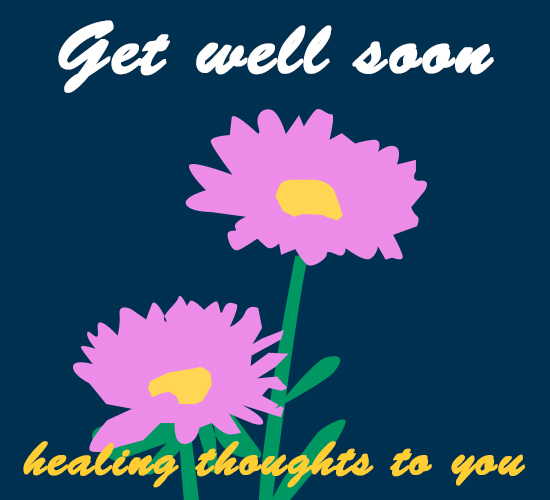 Get Well Soon ,Pink Flowers
