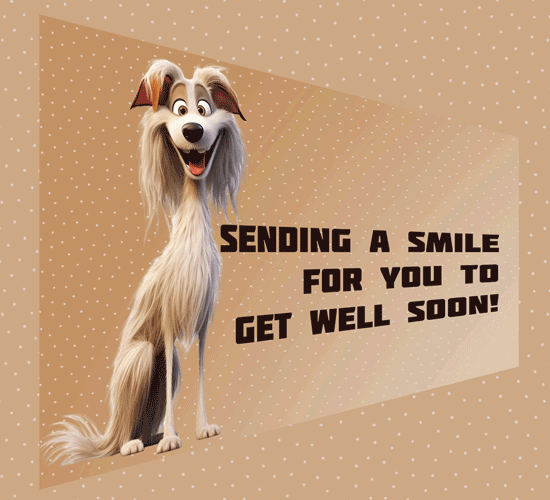 Get Well Soon Smiling Dog
