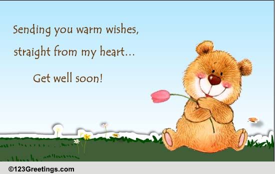 Get Well Wishes Straight From Heart Free Get Well Soon Ecards 123 Greetings 