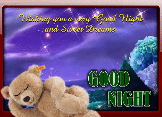 good night greetings animated