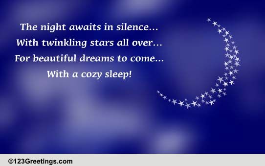 Twinkling Stars All Over! Free Good Night eCards, Greeting Cards | 123